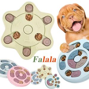 Zabawki Pet Pusy Puzzle Zwiększ IQ Interaktywne powolne karmienie dozownik żywności Zabawny trening gier treningowy karmnik dla małych średnich psów