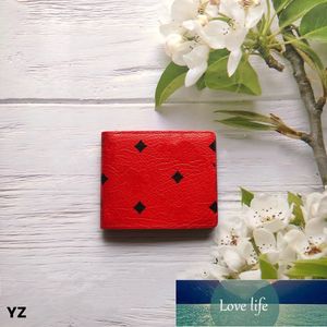 Solid Color Square Coin Purse Cartoon Cute Brodery Short Wallet Open Ethnic Style Red Chinese Style Card Holder Top Quality