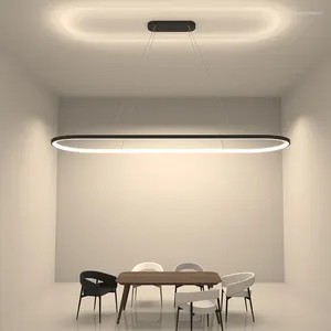 Hängslampor minimalistiska matsalslampa ins nordiska bar bord kreativitet ord led remsa modern enkelhet ljuskrona