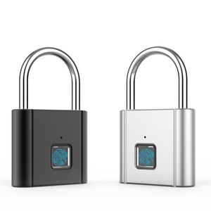 Door Locks Keyless USB charging door lock fingerprint intelligent padlock quick unlocking zinc alloy metal self imaging chip 10 fingerprint 230508