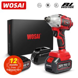 Cacciaviti WOSAI Serie MT 300Nm Cacciavite senza spazzole Trapano elettrico Avvitatore a batteria Avvitatore a percussione 20V Batteria agli ioni di litio Utensile elettrico 230509