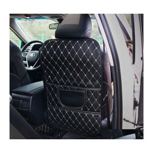 Other Interior Accessories Ers Pu Leather Car Antikick Mats Seat Back Protector Er Organizer With Storage Drop Delivery Mobiles Motor Dhfdg