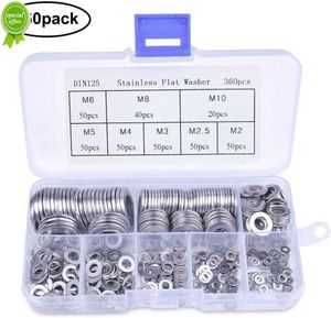 Neue 360/180 stücke Edelstahl Dichtung Feste Dichtung Unterlegscheibe M2 M 2,5 M3 M4 M5 M6 M8 M10 Sump Stecker öl Für Allgemeine Reparatur Dichtung Ring Set