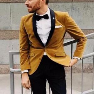 Men's Suits Blazers Orange Velvet Wedding Men Suits Slim Fitted Grooms Tuxedos Man Wedding/Dinner Party Prom Dresses Business Style Costume 230509