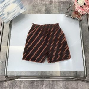 23ss Casual shorts Beach shorts kids designer clothes Kid Shorts Classic double FF letters logo letters Inside grid Elastic waist pants High quality kids Clothes