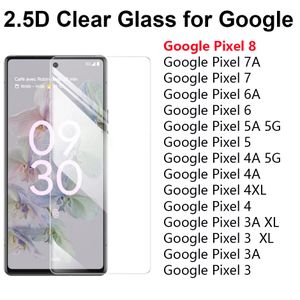 2.5D 0.33MM Clear Tempered Glass Phone Screen Protector für Google Pixel 8 7 7A 6A 6 5 5XL 5A 4 4A 4XL Pixel7 pixel6a 5G pixel8