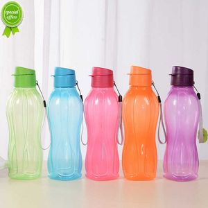 800/1100 ml flaska Plastisk vattenflaska bärbar utomhus sport vatten kopp stor kapacitet fast färg rymd kopp plast dricksvaror