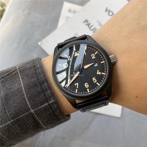 Mechanical Luxury Automatic Watch for Men Pilot Series Casual Fashion Premium Wristwatch Fabric Strap Iwcs