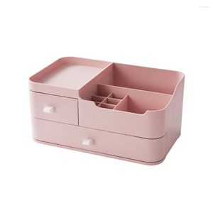 Aufbewahrungsboxen Desktop Make-up Organizer Schublade Kosmetikbox Fall Hautpflege Lippenstifte für Badezimmer Wohnheim Beauty Supplies