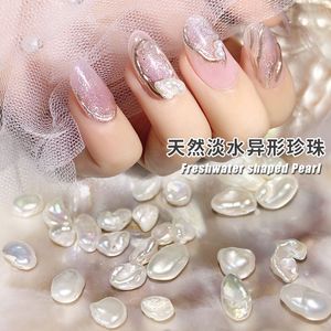 False Nails 3D Natural Pearl Art Decoration Irregular Freshwater Jewelry Elegant Charming Accessories 230509