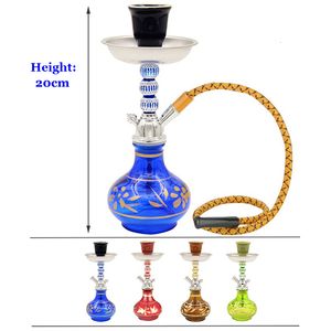 Płytki dekoracyjne Małe palenie rurki wodne Mini Hookah Przenośna butelka Shisha Little Shesha urządzenie Handy Nargileh Chicha Hookha dla smaku Tobacco 230508