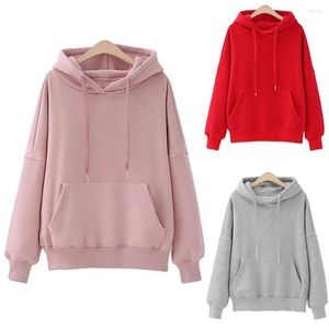 Women's Hoodies Solid Color Hoodie Plain Oversized College Sweatshirt For Couples Women Straight Poleron Casual Wear Kangaroo Pocket Rope