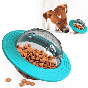 Toys Flying Saucer Dog Game Flying Discs Toys Cat Chew Leaking Slow Food Feeder Ball Puppy IQ Training Toy Anti Choke Puzzle Dogs