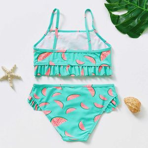 Costumi da bagno per bambini 2 ~ 12 anni baby anguria stampata bikini di alta qualità per bambini costumi da bagno per bambini P230602