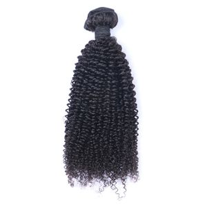 Brasiliansk jungfrulig mänsklig kinky lockig obearbetad remy hår väver dubbla wefts 100g/bunt 1bundle/parti kan färgas blekt