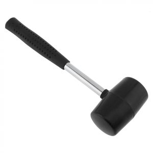 Martelo de martelo não elástico de borracha preta martelo resistente a desgaste com cabeça redonda e alça não deslizante DIY Hand Tool 230509