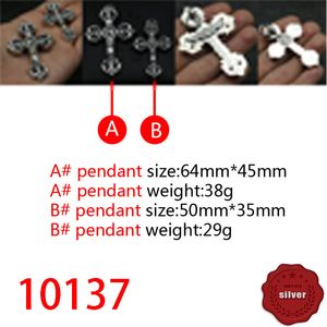 10137 European and American pendant jewelry S925 sterling silver fashion personality punk hip-hop personality cross flower letter pendant classic jewelry