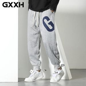 Брюки GXXH Tide Brand Plus Size Men's Joggers Bants Осень Emelcemery Emelcodery Брюки с серыми 100 кг 140 кг одежды 4xl 5xl 6xl