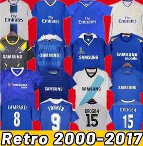 Hazard Retro CFC Maglie da calcio Lampard Torres Drogba 00 01 03 05 06 07 2008 2012 2012 2013 14 15 16 17 Shirt calcistico Gullit Oscar Mata Hughes Terry Cole Zola Viallli