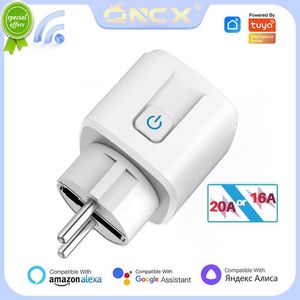 New QNCX 16A/20A EU Smart Socket WiFi Smart Plug Outlet Timing Function Voice Control Smart Life APP Remote Control Smart Sockets