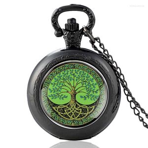 Taschenuhren Ankunft Baum des Lebens Design Vintage Charme Quarzuhr Anhänger Uhr Männer Frauen Glaskuppel Halskette Geschenke