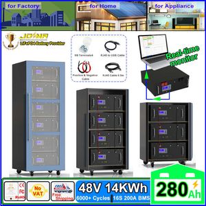 48V LiFePO4 280Ah 200Ah 100Ah battery pack 51.2V 10KWh 100% capacity with RS485 tank for energy storage backup power supply