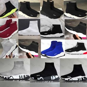 New Style Designer Fly Knit Socks Sneakers Boots Casual Shoes Platform Men Trainers Sock Couple Sneakers Sock Walking 1.02.0 Platform Shoe Running With Box NO17A