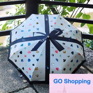 Wholesale Sun Umbrella Folding Automatic Vinyl Sun Protective Uv Sunshade Umbrella Sunny and Rainy Dual-Use Gift Umbrella