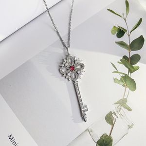 New Rose Sliver Key Dainty Proppity Collane per donne adolescenti Mamma Figlia Amanti Gold Designer Giolleria Diamond Diamond Party Christmas Wedding Gifts Birthday