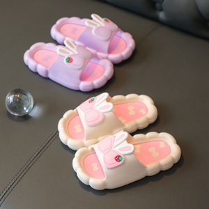 Slipper Summer Children's Slipers Cute Cartoon Bow Mjuk bekväm icke-halkad andningsbara pojkar Girls Home Casual Slipers Shoes Kids 230509