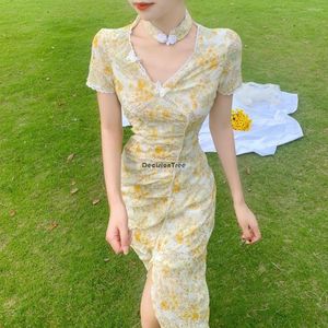 Этническая одежда 2023 Китайская платья повязка Qipao в стиле