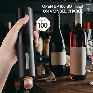 Openers Rechargeable Electric Wine Bottle Opener Automatic Red Wine Corkscrew Foil Cutter for Party Bar Red Wine Lover Wedding Gifts 230506