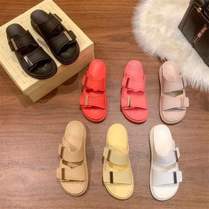 2023 Neueste Hybrid Rubber Slides Designer Sandalen Hausschuhe schwarz rot Sand Rose Koralle Luxus Hausschuhe Sommer Plateau Damen Sandalen Turnschuhe Leicht