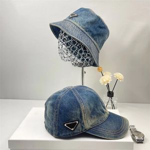 Fashion Hat Designer Denim Bucket Hat Casquette Baseball Cap för män Kvinnor Högkvalitativ Sunhat Street Trendiga hattar