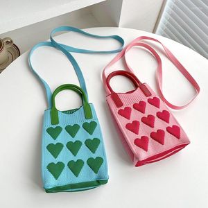 Вечерние сумки вязание крючком Kawaii маленький смартфон размер Side Sling Sline Bag 2023 Японский 90 -х