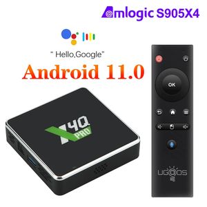 Ugoos X4Q Pro TV Kutusu Android 11 Akıllı TV Kutusu S905X4 DDR4 4GB 32GB/64GB WiFi 1000m x4Q Küp/Plus Set Üst Kutu