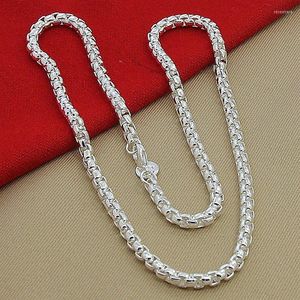 Цепочки 2023 Fashion 925 Серебряное колье стерлингового серебряного ожерелья 3 мм раунд для женщин для женщин ювелирные украшения оптом