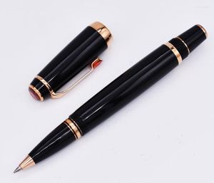 Crocodile Classic Black Rollerball Pen Noble Ruby na górze z złotym klipem do pisania pudełka prezentowego Opcjonalne dla biurowców