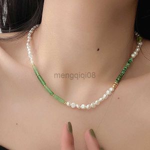 Colares de pingentes Colar de jade natural Chain de água de água doce Clavícula Antiga Vento de Antigo Vento de Temperamento de Jóias de Moda de Moda Fina de estilo étnico para mulheres Y23