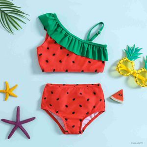 Due pezzi NUOVO Costume da bagno per neonate Costume da bagno carino anguria per 2-6T Toddler Neonata Vacanze estive Costume da bagno al mare Abbigliamento da spiaggia