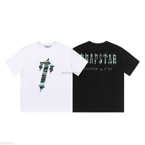 Designer Fashion Clothing Tshirt Tees Trendy Trapstar Blue Camo Large Tletter Printing Summer Round Neck Pure Cotton Couple Small Short Sleeve Luxury Casual tops