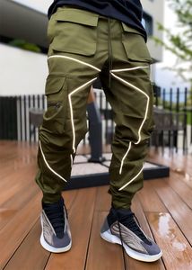 Men's Pants 2023 Y2K High Quality Men's Casual Sports Outdoor Pockets Waist Drawstring Ankle Tied Skinny Cargo Harajuku Street Style