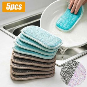 Esponjas pastilhas de limpeza de cozinha de cozinha esponja mágica piloto de prato duplo face Pad Rak para lavar louça ferramenta y23