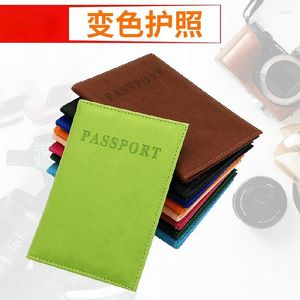 حاملي البطاقات PU Leather Travel Passport Cover Fashion 2023 Case Women Holder Document for Men Document