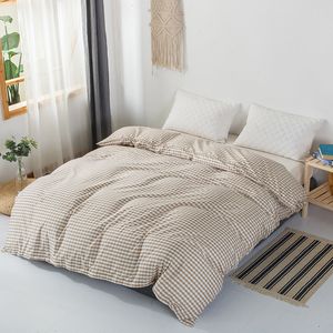 Zestawy pościeli 1 PC Pokory Pokrywa proste łóżko stylowe Queen King Size Dekbedovertrek Wzór kołdry dla dorosłych łóżka 230509