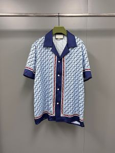 2023 Yaz En Yeni Model Erkek Tasarımcı Güzel Baskı Gömlekler - ABD Boyutu Gömlek - Üstler Erkek Tasarımcı Düğmesi Kısa Kollu Gömlekler