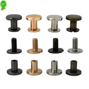 Yeni 10pcs Metal Bağlayıcı Chicago Vidalar Çivi Çiviler Perçinler Fotoğraf Albüm Masası Takvim Menüsü Deri El Sanat Kemer Cüzdan Bağlantı Müdürlüğü