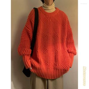 Maglioni da uomo maglione addensato da uomo caldo moda retrò inverno pullover lavorato a maglia spesso coreano maglione allentato da uomo a maniche lunghe