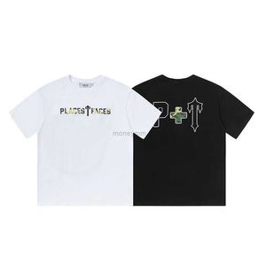 T-shirt de roupas de moda de grife Trapstar Co Branded Placesfaces Camo Letter Print Camiseta solta oversize manga curta verão luxo casual algodão streetwear