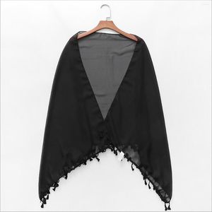 Kvinnors badkläder Chiffon Fringe Scarf Beach sjal täcker halv kroppsförkläde